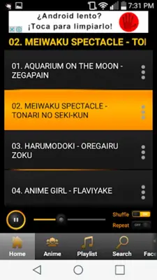 Anime Music android App screenshot 12